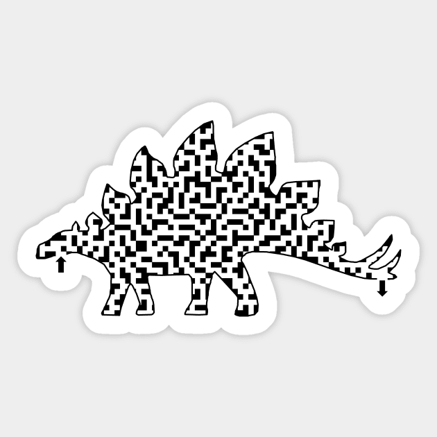 Stegosaurus Dinosaur Maze Sticker by gorff